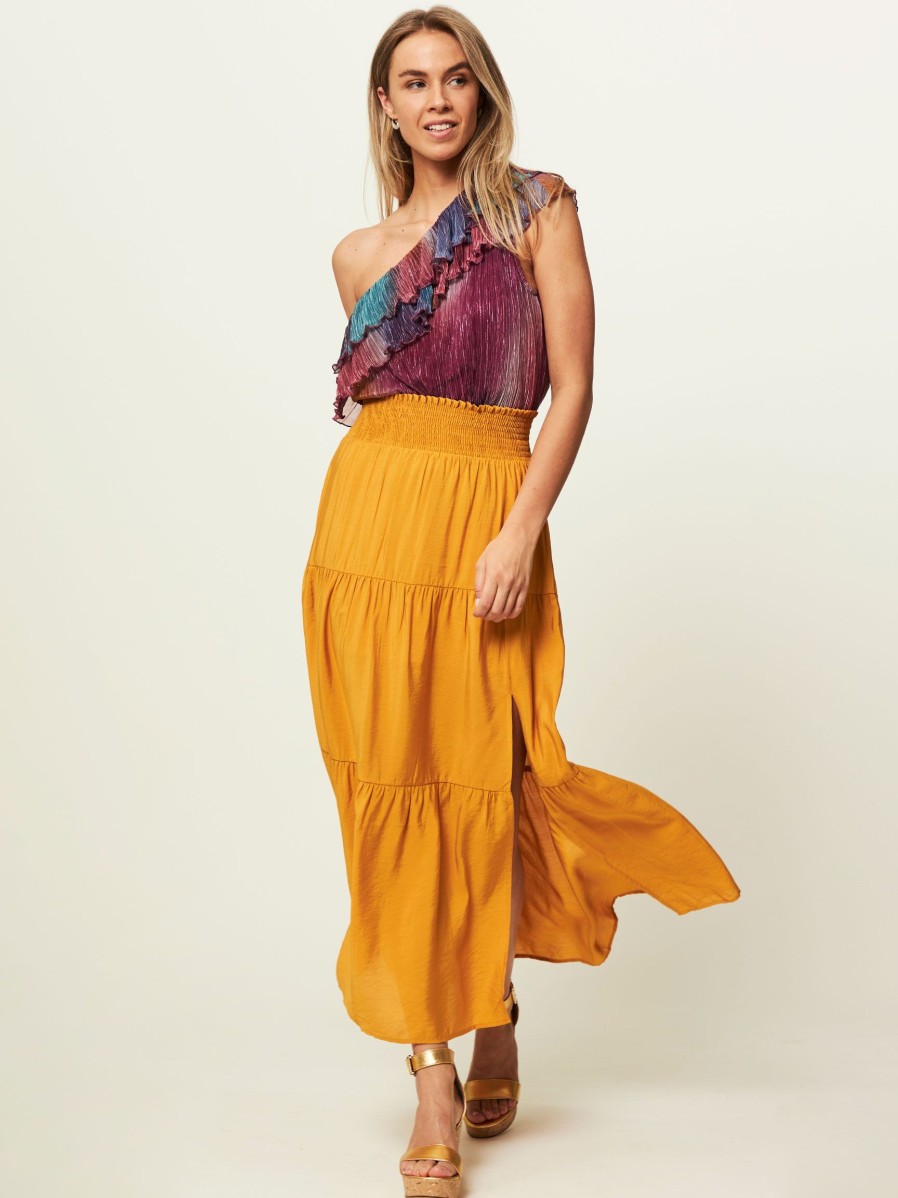 Women Dante 6 Skirts | Solaire, Viscose Mix Skirt Yellow Ocher