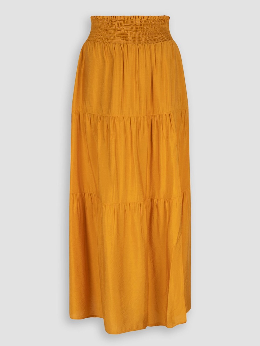 Women Dante 6 Skirts | Solaire, Viscose Mix Skirt Yellow Ocher