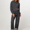 Women Colorful Standard Sweaters And Cardigans | Organic Cotton Oversized Hoodie Dark Grey