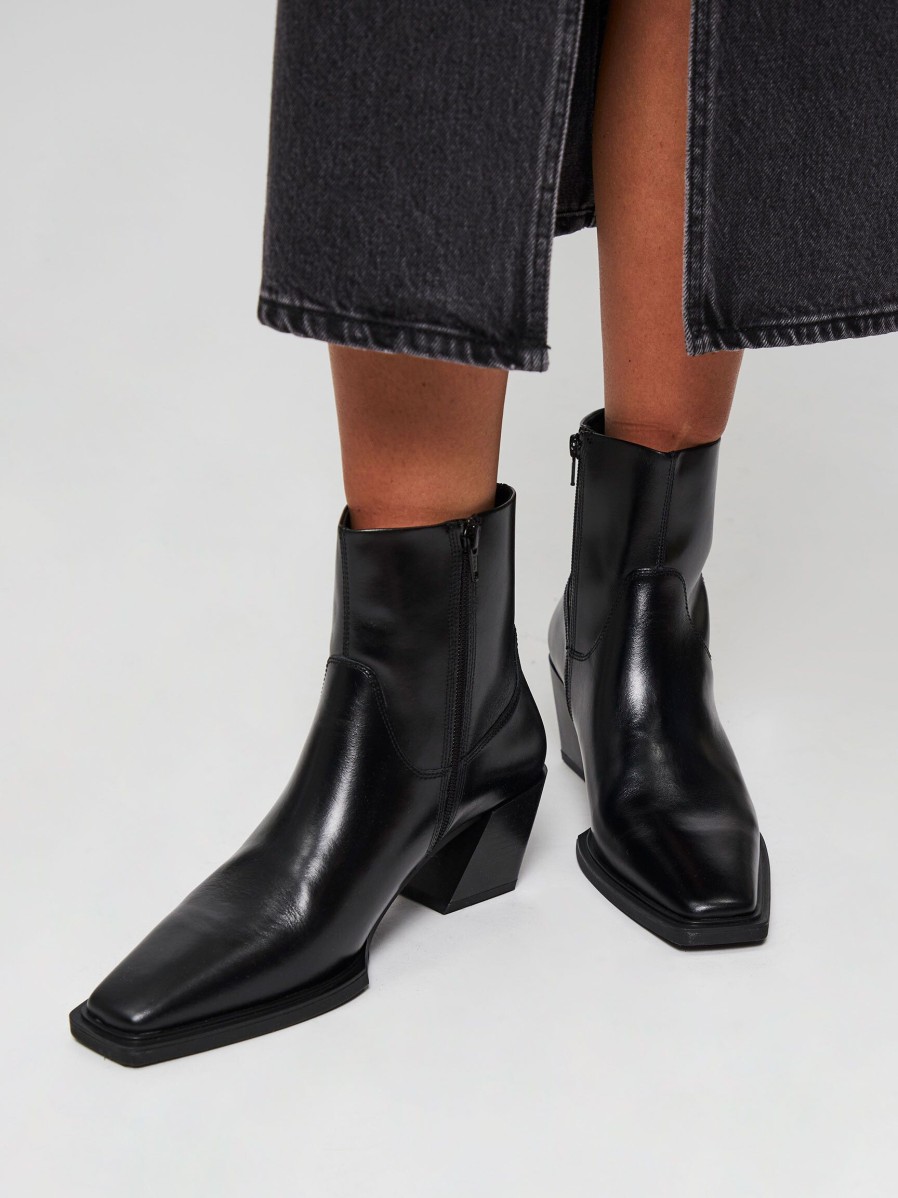 Women Vagabond Shoemakers Boots | Alina, Leather Ankle Boots Black