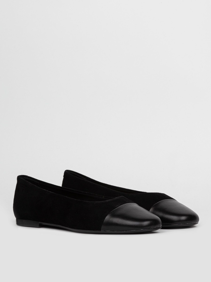 Women Vagabond Shoemakers Ballet Flats And Loafers | Jolin, Suede Ballerinas Black