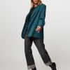 Women Samsoe Samsoe Blazers And Jackets | Haven, Viscose Mix Oversized Blazer Petrol