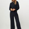 Women Studio Anneloes Pants And Jumpsuits | Romi, Heavy Travel Jersey Trousers Dark Blue