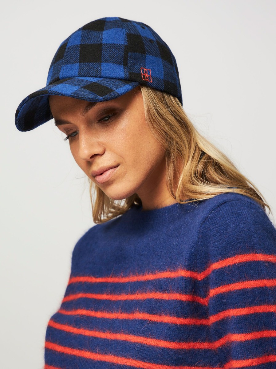 Women Bellerose Hats And Beanies | Dace, Wool Mix Pet With Pattern Cobalt