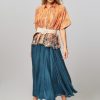 Women Mes Demoiselles Tops And Blouses | Ikazan, Cotton Blouse With Print Orange