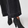 Women Silver Grace Boots | Manhattan, Leather Glitter Ankle Boots Black