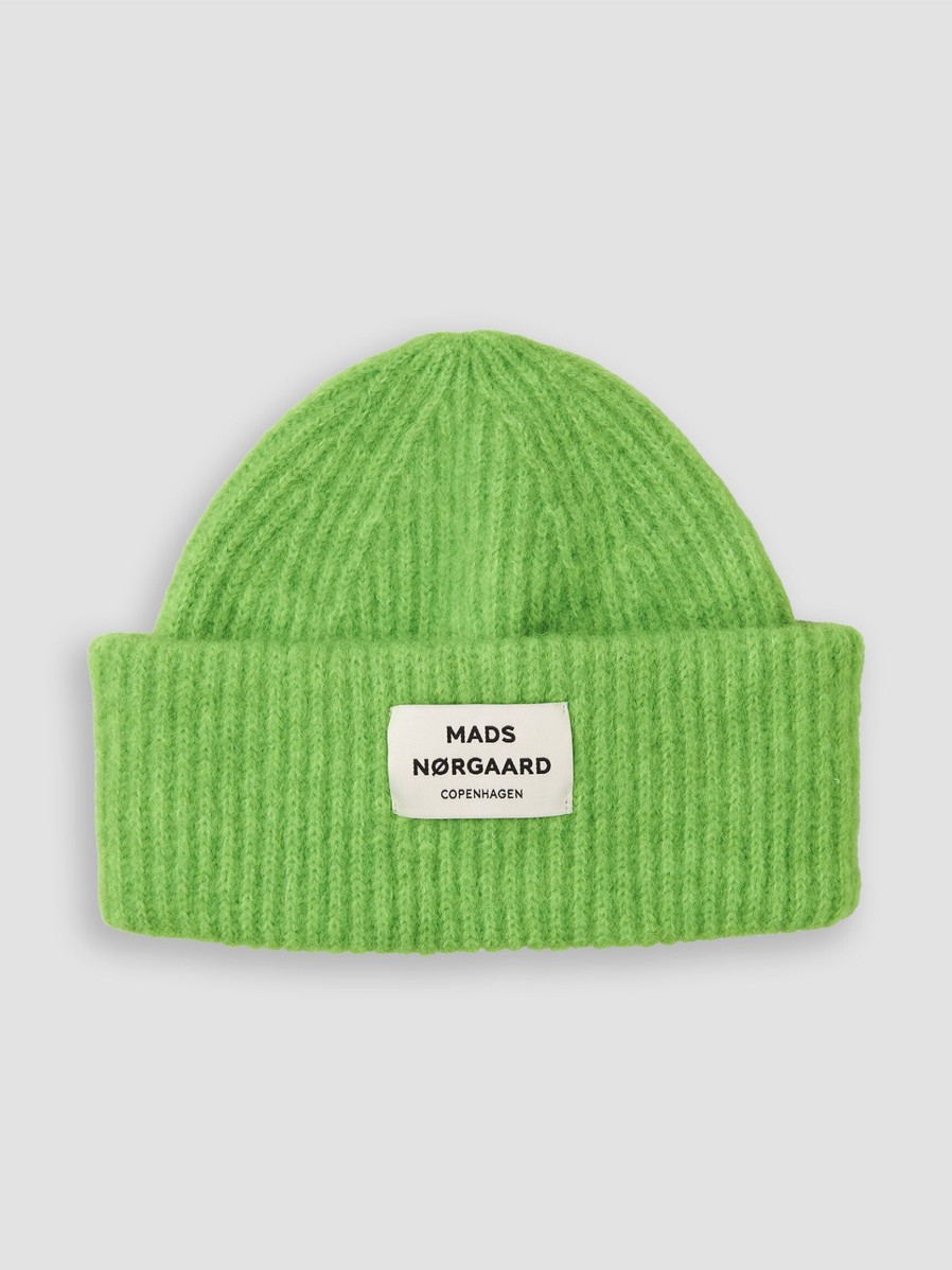 Women Mads Norgaard Hats And Beanies | Anju, Wool Mix Beanie Lime Green