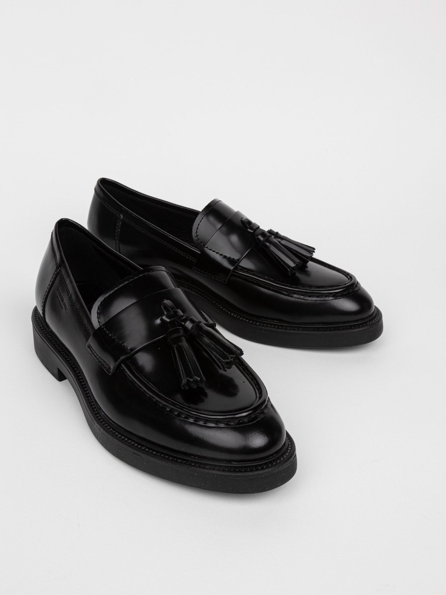 Women Vagabond Shoemakers Ballet Flats And Loafers | Alex, Patent Leather Loafers Black