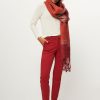 Women Yaya Pants And Jumpsuits | Viscose Mix Trousers Red