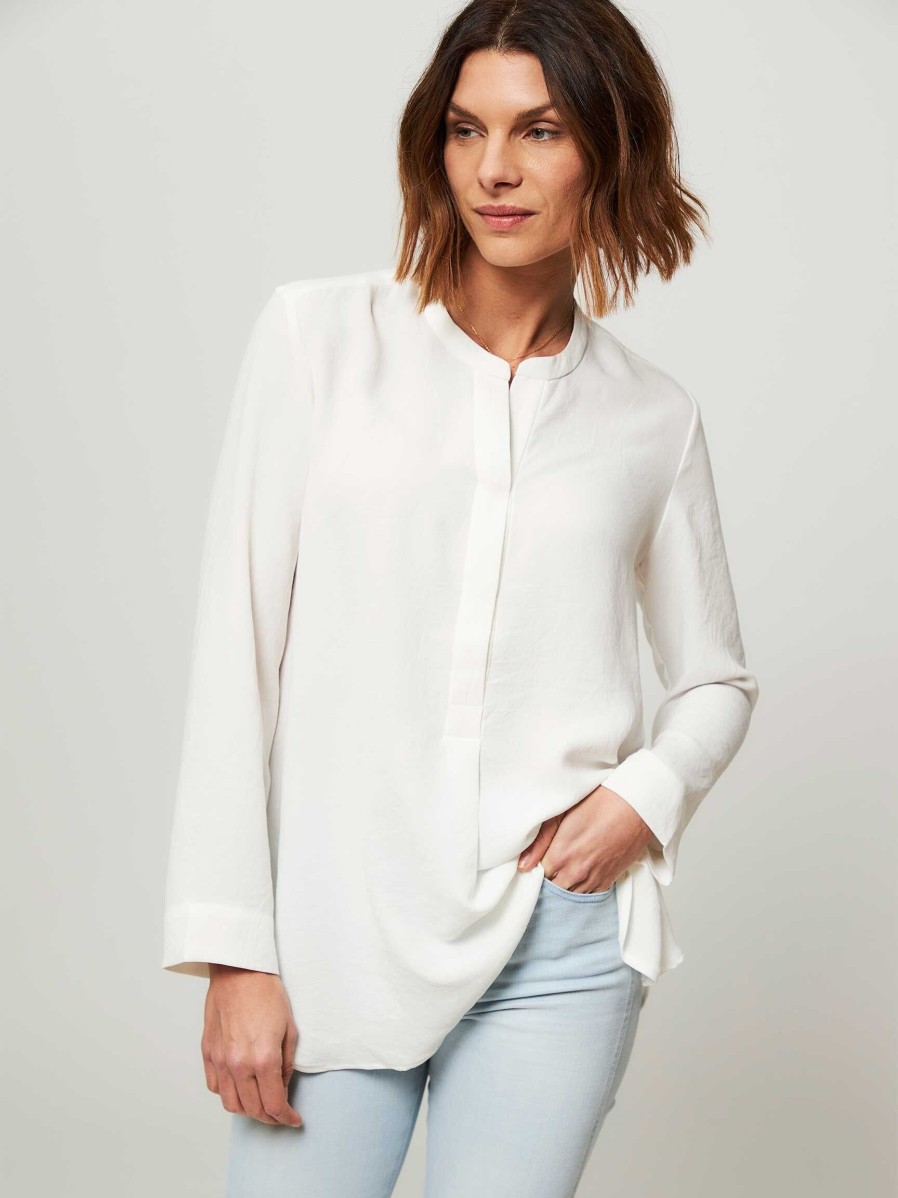 Women Trvl Drss Tops And Blouses | Tunic, Woven Top Off White