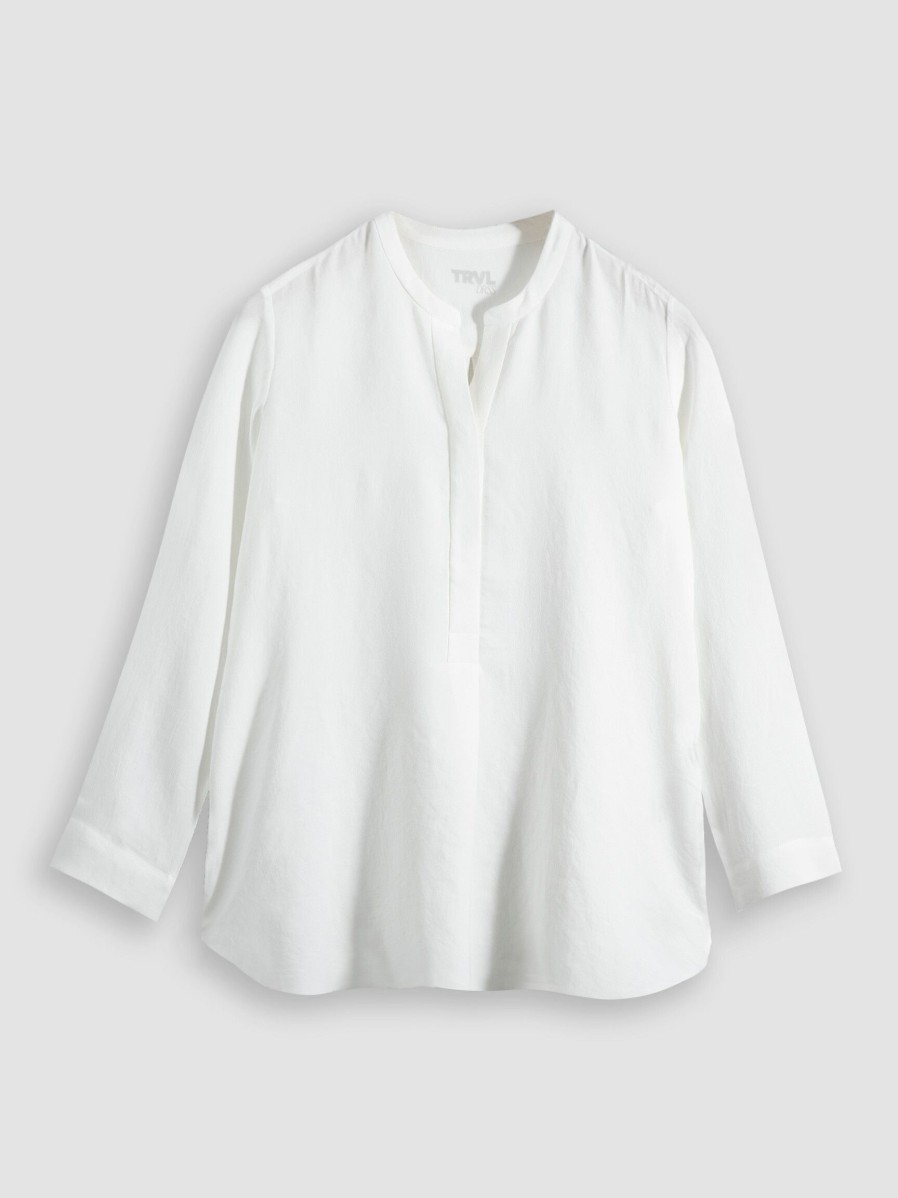 Women Trvl Drss Tops And Blouses | Tunic, Woven Top Off White