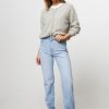 Women Abrand Jeans | High Waist Straight Fit Stretch Tall Jeans Light Blue