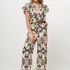 Women Lollys Laundry Pants And Jumpsuits | Vicky, Cotton Trousers With Print Ecru