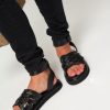 Women Closed Sandals | Leather Sandals Black