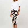 Women Rotate Birger Christensen Skirts | Tasha, Mesh Skirt With Pattern Black