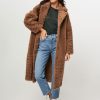 Women Studio AR Outerwear | Floor, Wool Mix Reversible Teddy Coat Camel