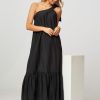 Women Co'Couture Dresses And Tunics | Callum, Modal Mix One Shoulder Dress Black