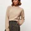 Women Second Female Sweaters And Cardigans | Brookline, Mohair Mix Jumper Sand