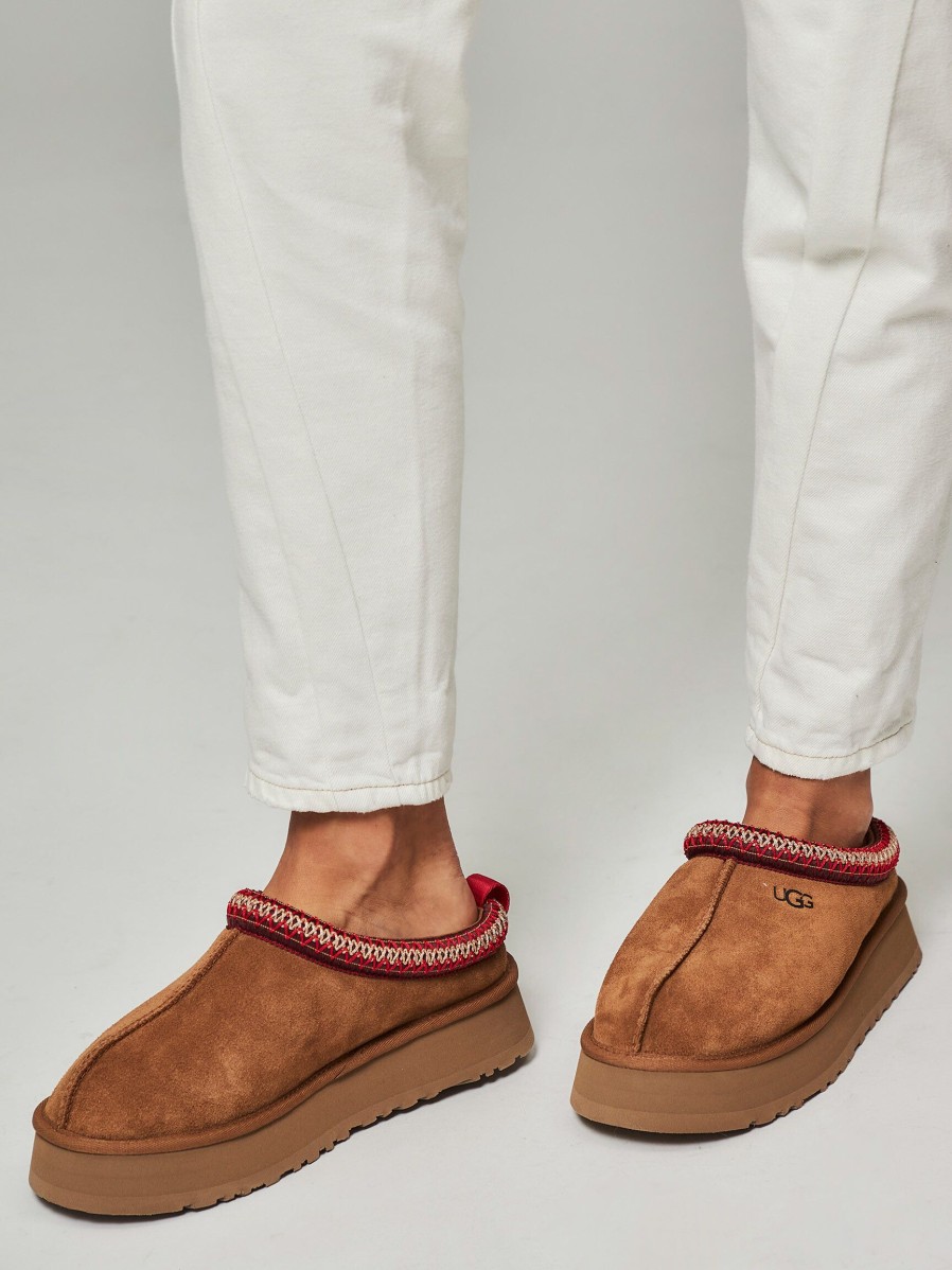 Women Ugg Ballet Flats And Loafers | Tazz, Suede Loafers Cognac