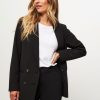 Women My Essential Wardrobe Blazers And Jackets | Woven Blazer Black