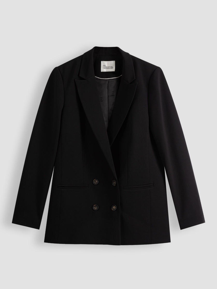 Women My Essential Wardrobe Blazers And Jackets | Woven Blazer Black