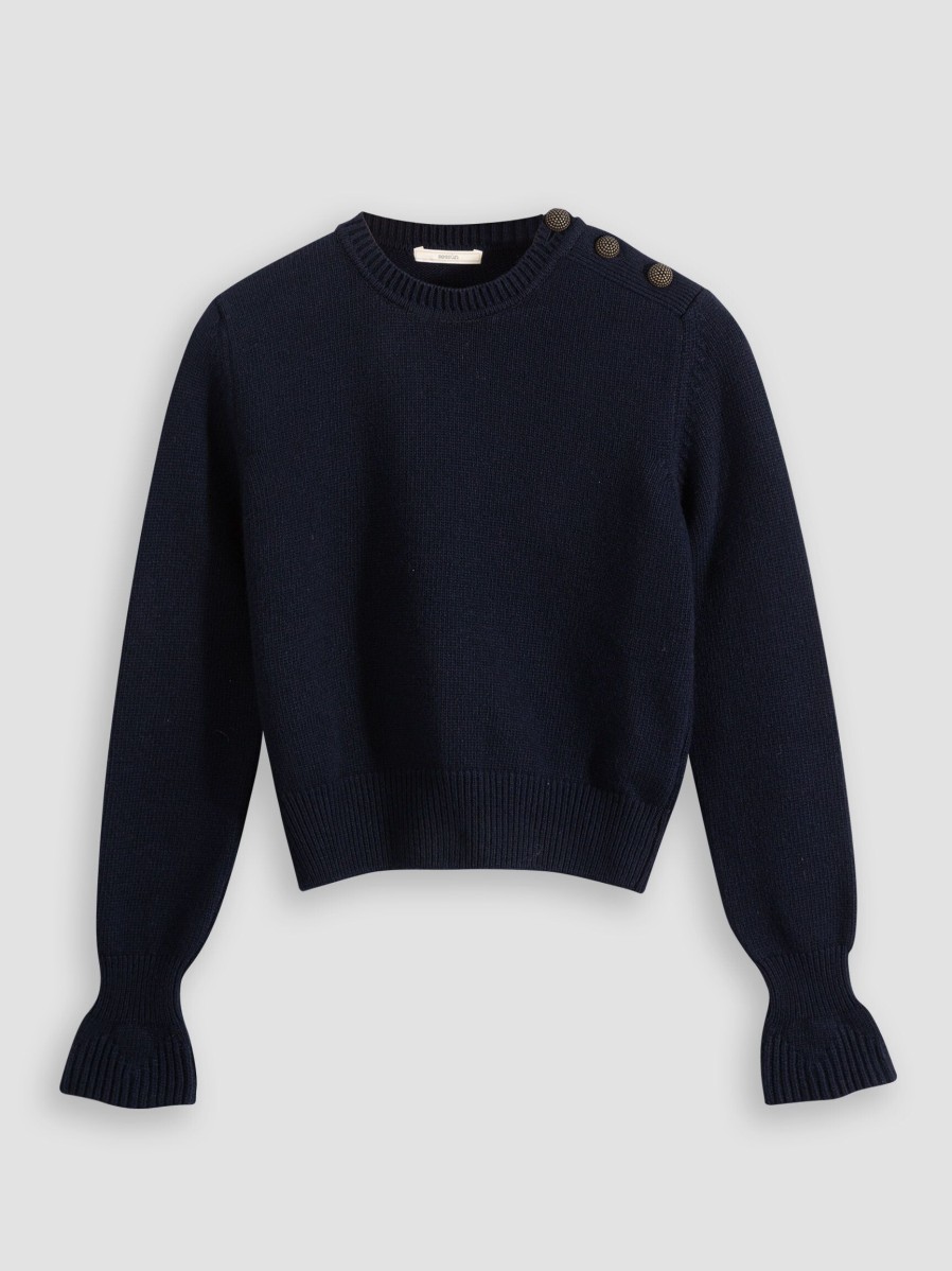 Women Sessun Sweaters And Cardigans | Aristide, Wool Mix Jumper Dark Blue