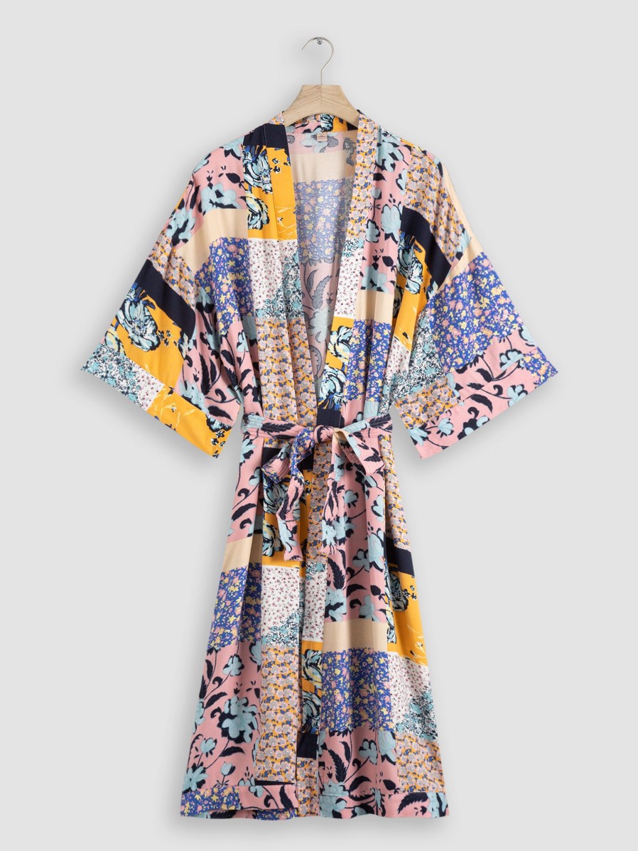 Women Becksondergaard Blazers And Jackets | Miuccia, Viscose Kimono With Print Dusty Pink