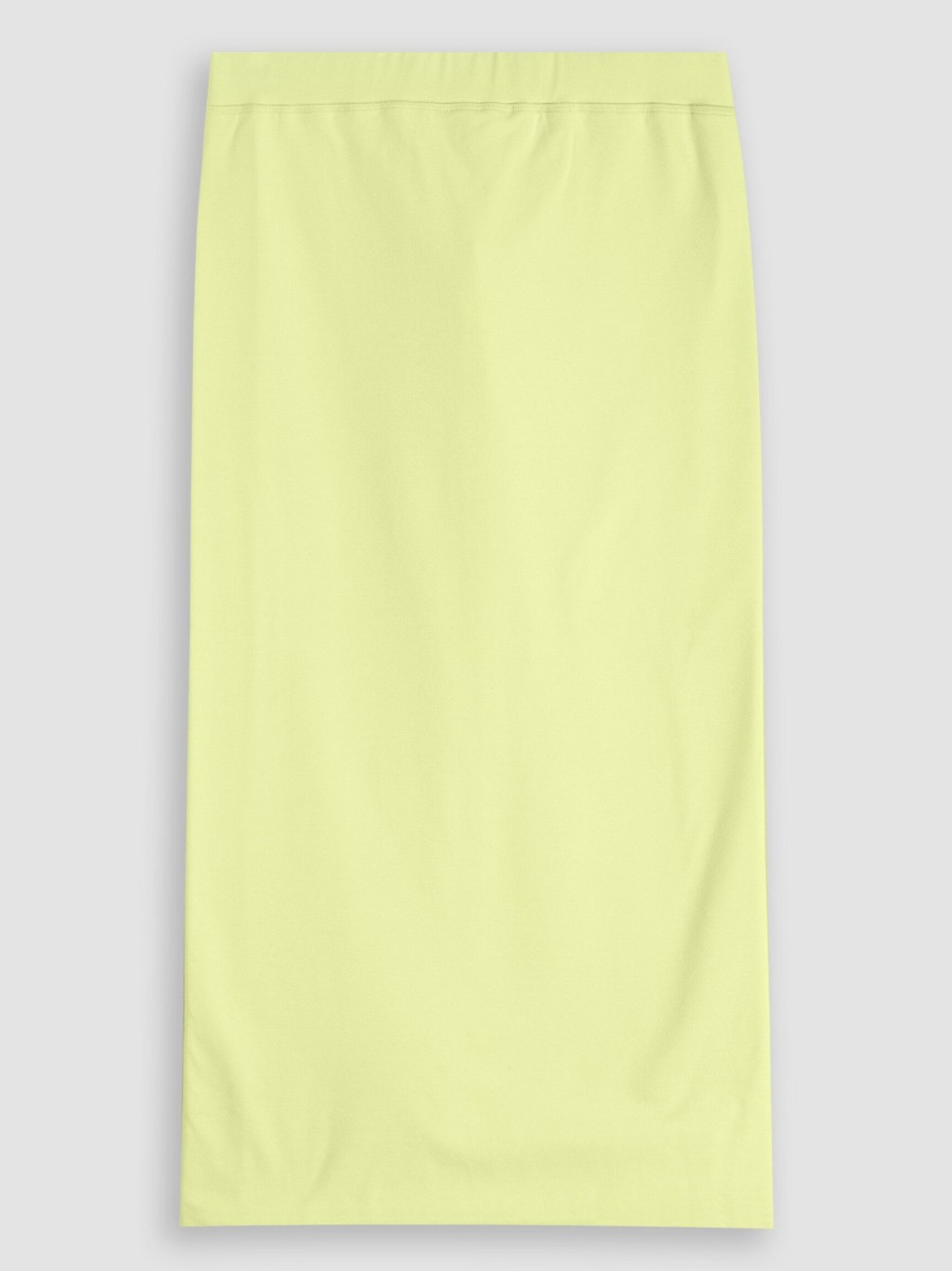 Women Graumann Skirts | Paloma, Cotton Mix Jersey Pencil Skirt Lime Green