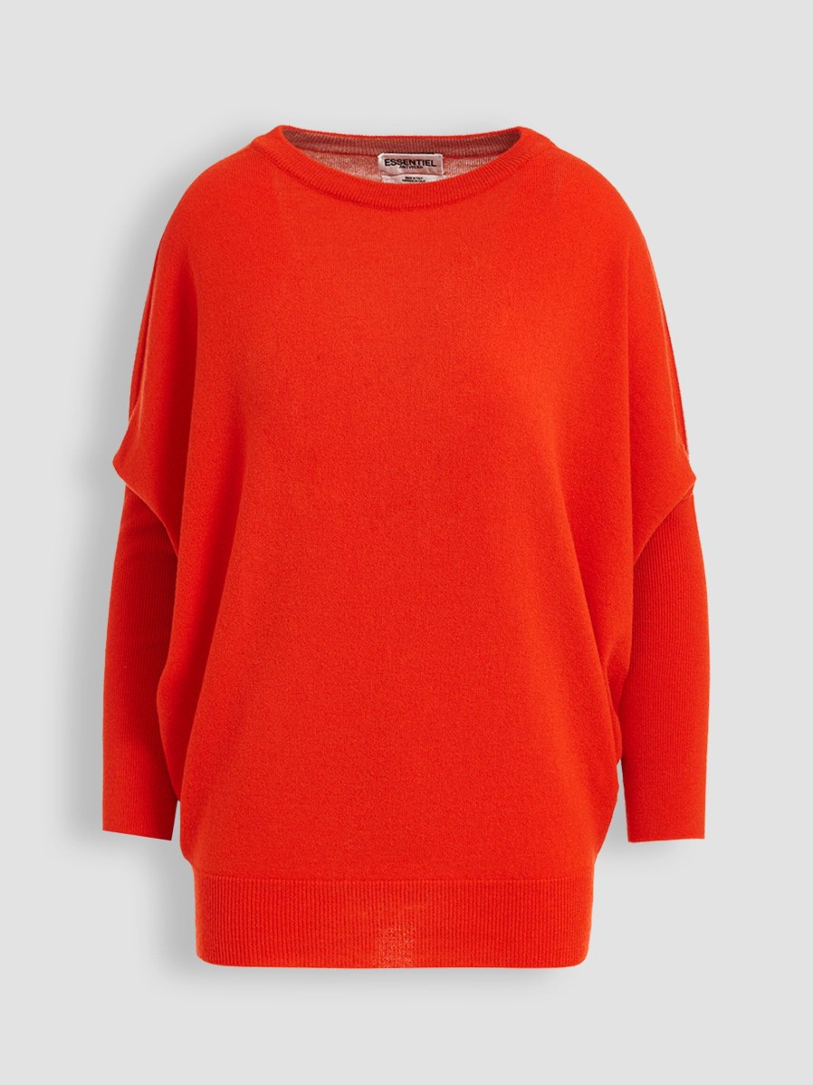 Women Essentiel Antwerp Sweaters And Cardigans | Excess, Merino Wool Mix Jumper Red