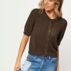 Women Modstrom Sweaters And Cardigans | Faxon, Organic Cotton Cardigan Dark Brown