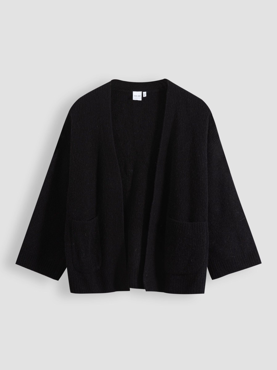 Women Knit-ted Sweaters And Cardigans | Dennis, Alpaca Mix Cardigan Black