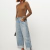 Women Citizens of Humanity Jeans | Ayla, Mid Waist Baggy Cropped Jeans Blue