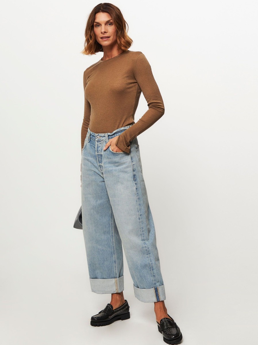 Women Citizens of Humanity Jeans | Ayla, Mid Waist Baggy Cropped Jeans Blue