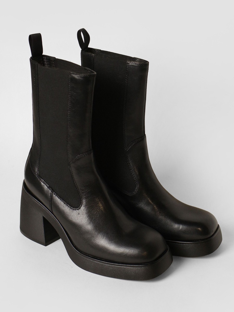 Women Vagabond Shoemakers Boots | Brooke, Leather Low Boots Black