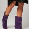 Women Anonymous Copenhagen Boots | Vully, Suede Low Boots Purple