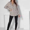 Women Xirena Tops And Blouses | Sierra, Cotton Blouse With Checkerd Pattern Grey