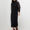 Women My Essential Wardrobe Dresses And Tunics | Annie, Viscosemix Fine Knitted Dress Black