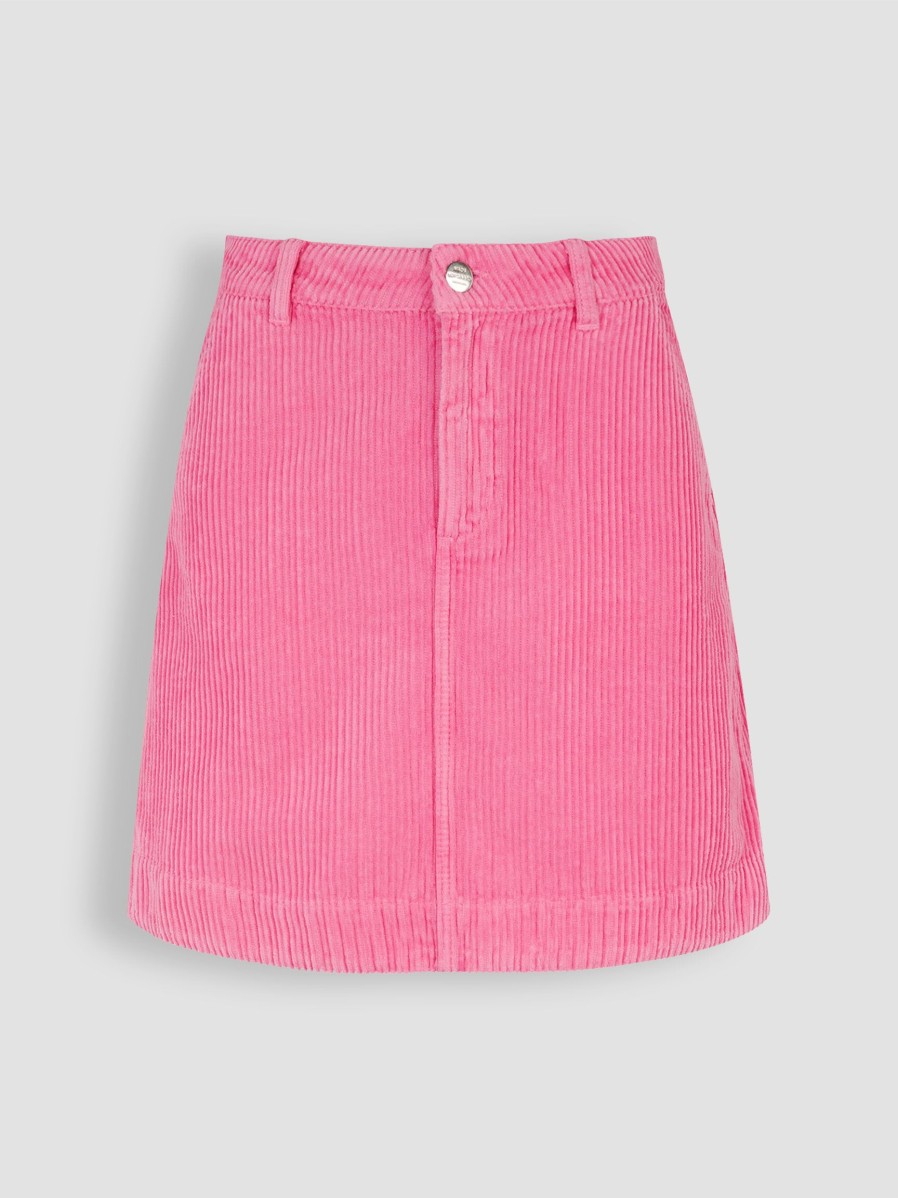 Women Mads Norgaard Skirts | Karmen Rufus, Cotton Ribcord Skirt Pink