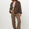 Women Second Female Outerwear | Sogano, Wool Mix Coat Brown