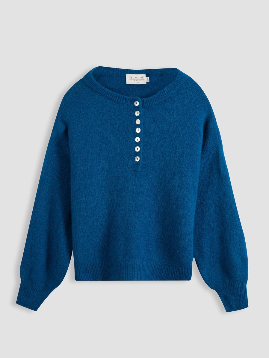 Women Frnch Sweaters And Cardigans | Kymberly, Alpaca Mix Jumper Blue