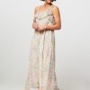 Women Louizon Dresses And Tunics | Rooxy, Viscose Maxi Dress With Print Ecru