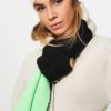 Women Mads Norgaard Scarves | Alva, Wool Mix Scarf With Pattern Black