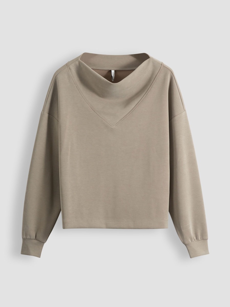 Women Summum Sweaters And Cardigans | Modal Mix Sweater Greygreen