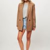 Women Closed Blazers And Jackets | Kaycee, Wool Mix Oversized Blazer Brown