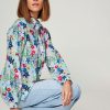 Women POM Amsterdam Tops And Blouses | Milly, Cupro/Viscose Mix Blouse Light Green