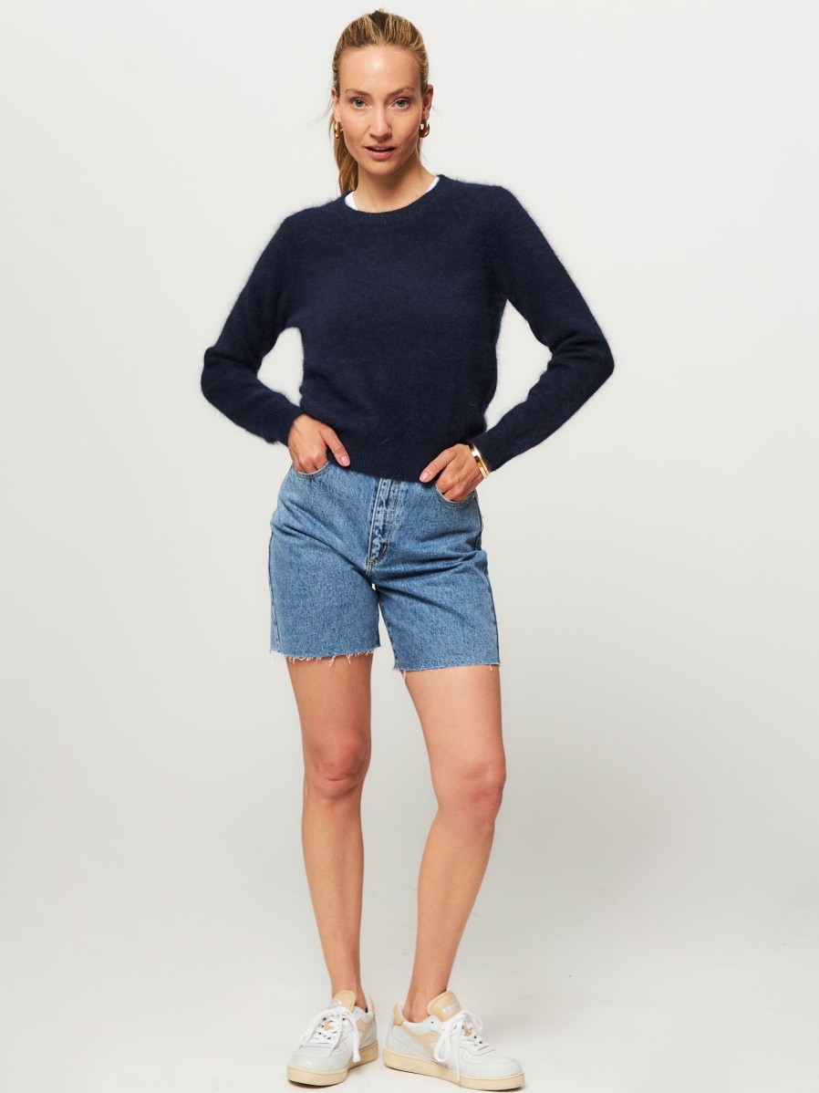 Women Bellerose Sweaters And Cardigans | Datti, Angora Mix Jumper Dark Blue