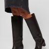 Women Anonymous Copenhagen Boots | Henriette, Leather High Boots Dark Brown