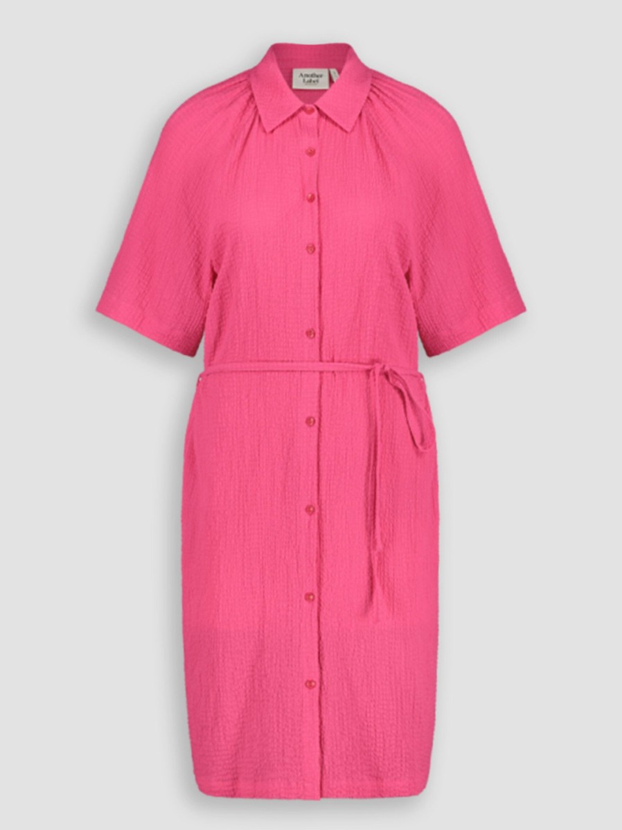 Women Another-Label Dresses And Tunics | Coco, Viscose Mix Button Down Dress Pink