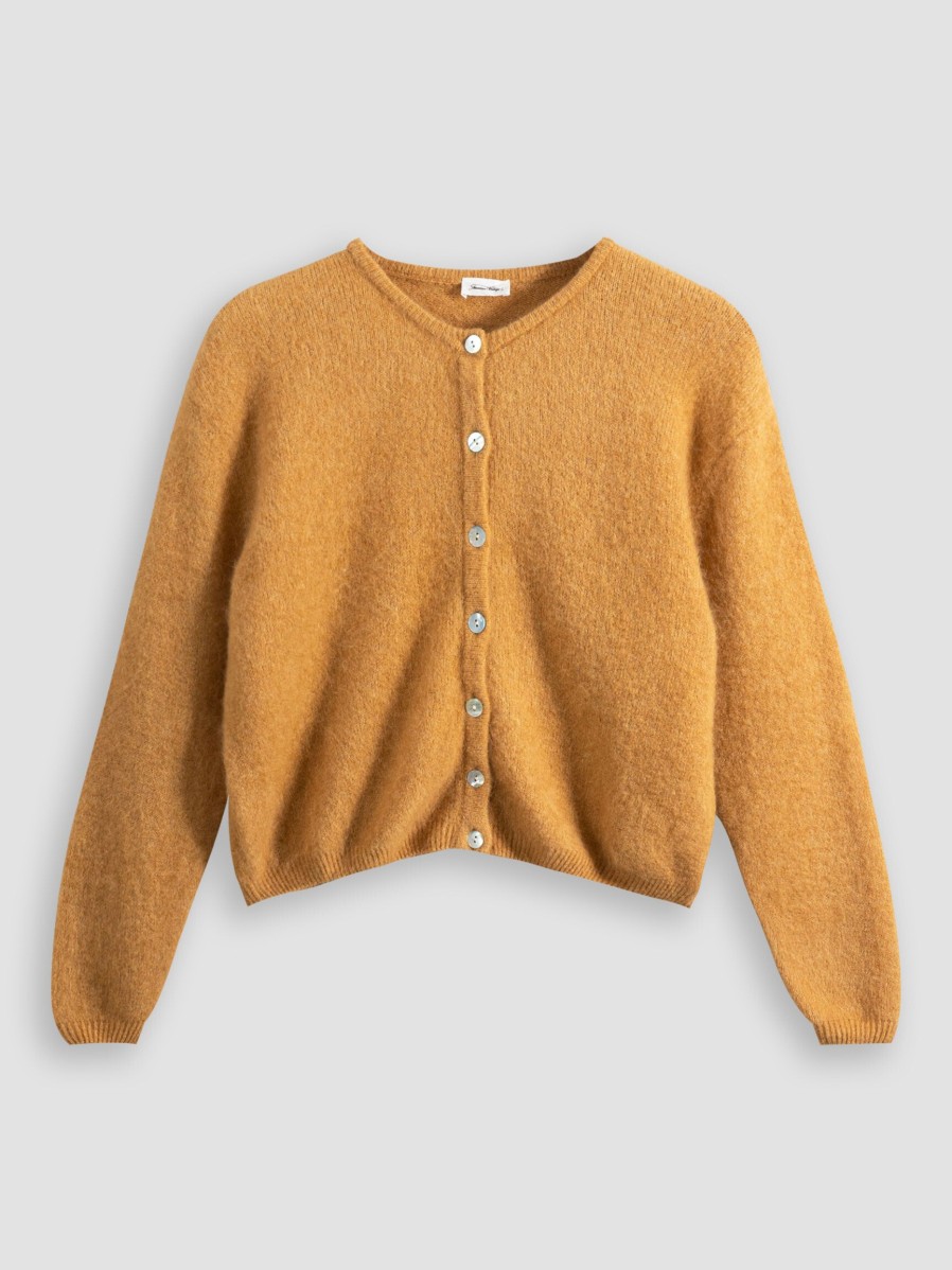 Women American Vintage Sweaters And Cardigans | Vitow, Alpaca Mix Melange Cardigan Cognac