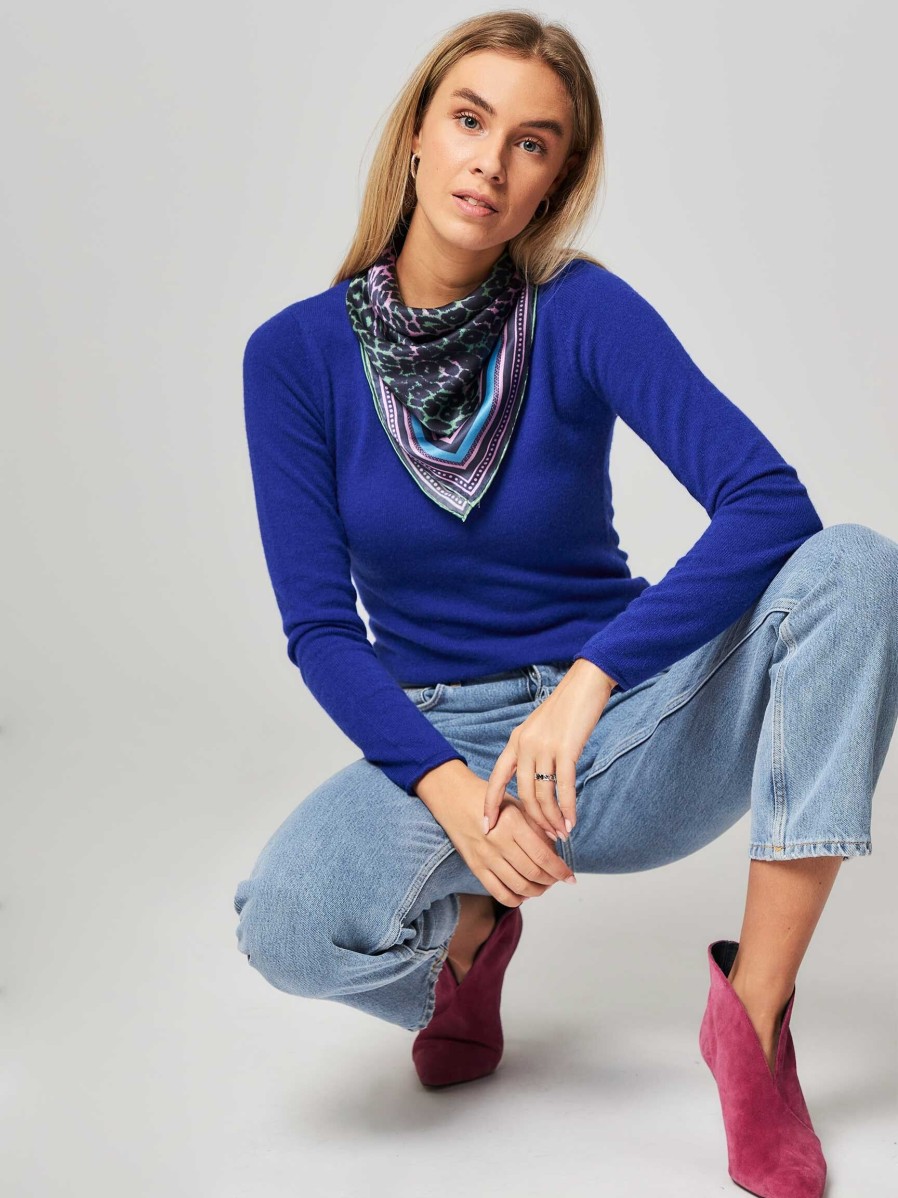 Women Absolut Cashmere Sweaters And Cardigans | Sarah, Cashmere Super Soft Jumper Blue